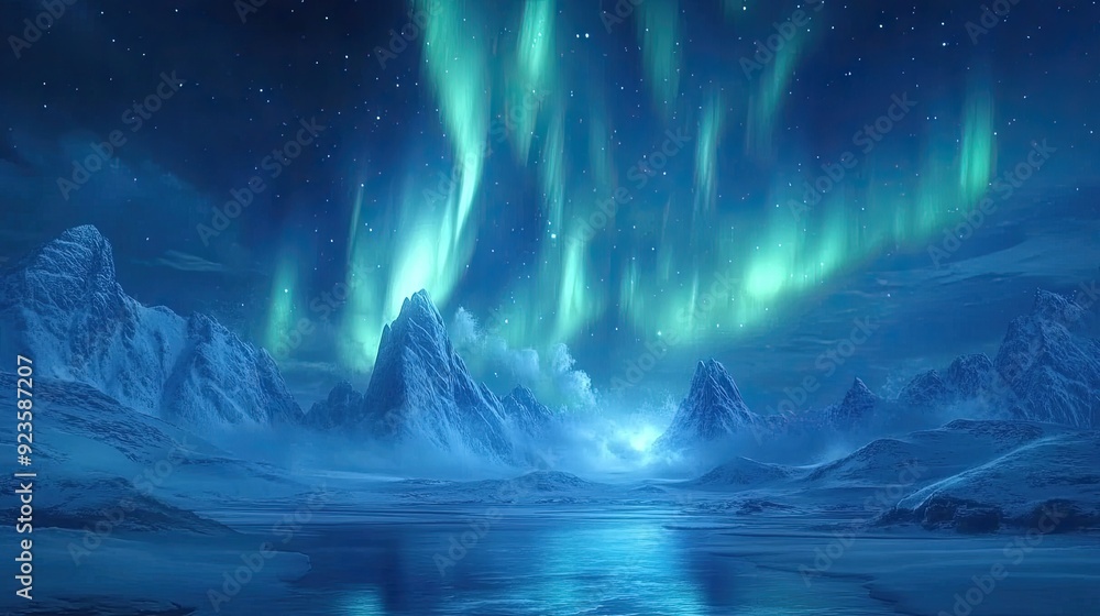 A breathtaking view of the Northern Lights over a snowy landscape, ideal for a magical and vibrant screen saver. A breathtaking view of the Northern Lights over a snowy landscape, ideal for a magical and vibrant screen saver.