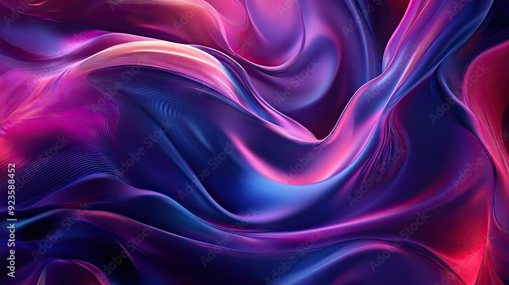 Fototapeta premium A digital abstract art piece with glowing lines and a futuristic feel, perfect for a modern screen saver