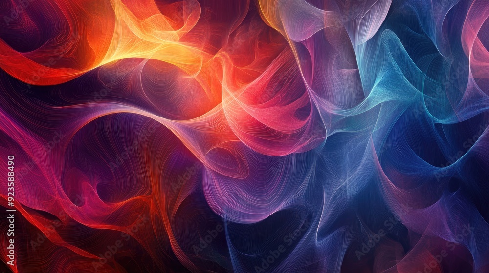 A digital abstract art piece with glowing lines and a futuristic feel, perfect for a modern screen saver A digital abstract art piece with glowing lines and a futuristic feel, perfect for a modern screen saver