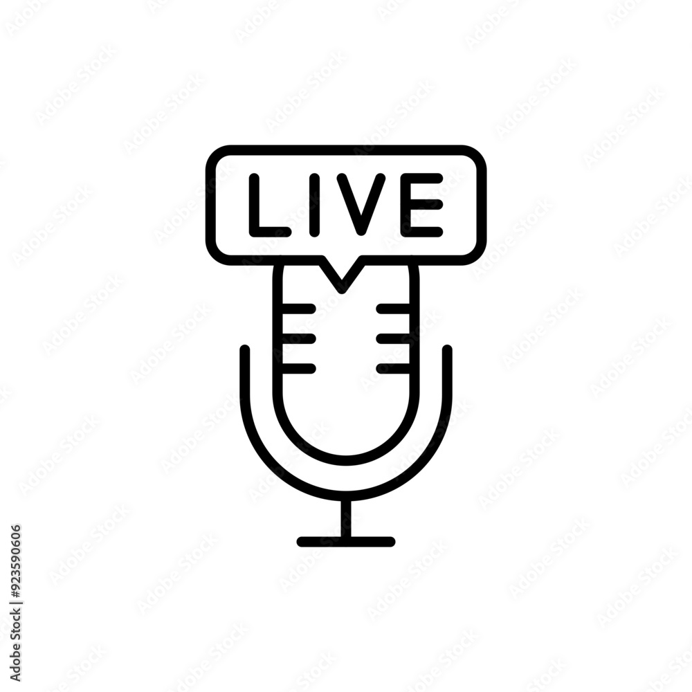 Live Broadcast outline icons, minimalist vector illustration ,simple transparent graphic element .Isolated on white background Live Broadcast outline icons, minimalist vector illustration ,simple transparent graphic element .Isolated on white background