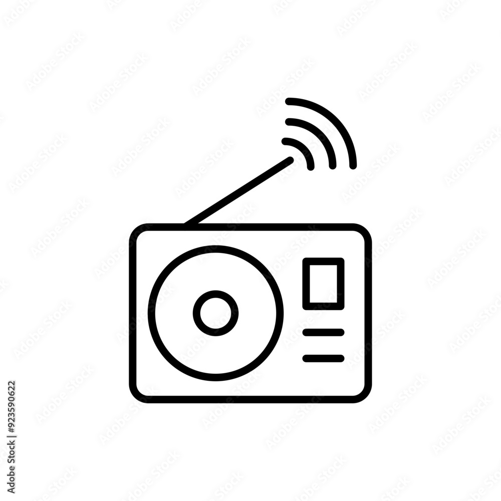 Radio Broadcast outline icons, minimalist vector illustration ,simple transparent graphic element .Isolated on white background Radio Broadcast outline icons, minimalist vector illustration ,simple transparent graphic element .Isolated on white background