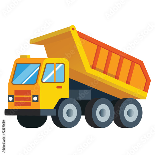 dump truck isolated on white background