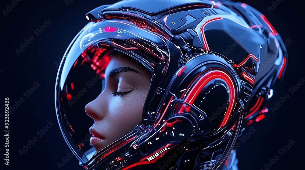 portrait of a person in a mask Space fashion show futuristic couture in microgravity portrait of a person in a mask Space fashion show futuristic couture in microgravity