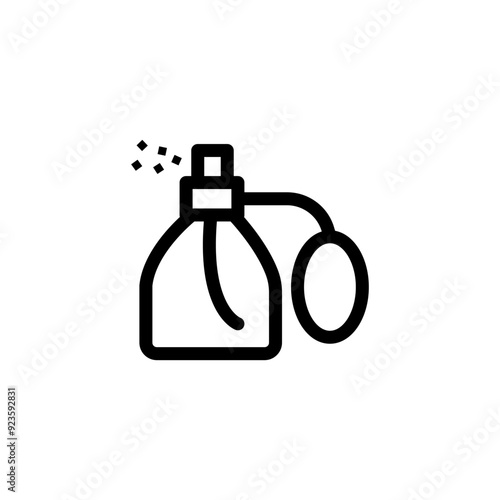 Perfume line icon. Bottle, flacon, spray. Beauty care concept. Vector illustration can be used for topics like fragrance, scent, perfumery