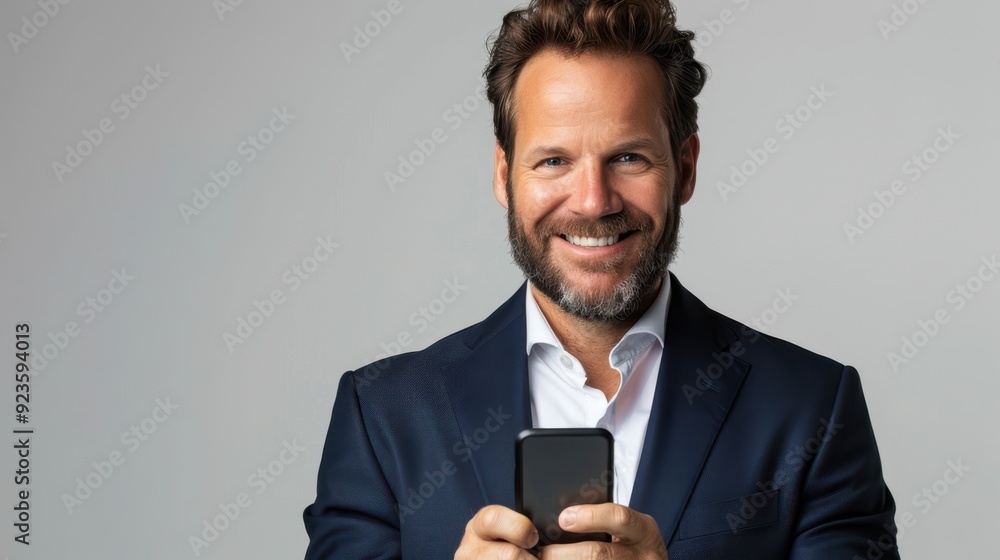 The man with smartphone