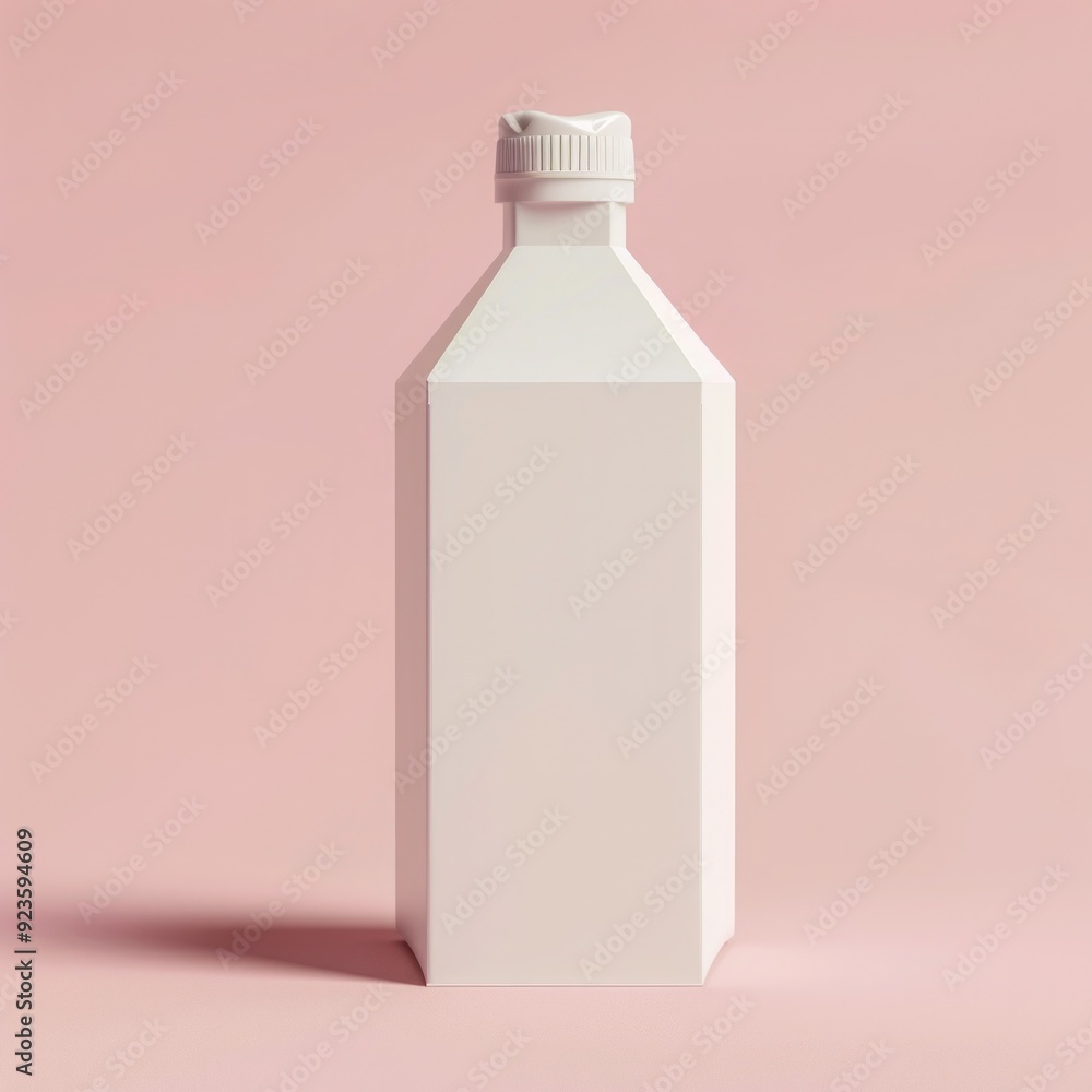 White milk pack, blank design packaging mockup, isolated on a white background White milk pack, blank design packaging mockup, isolated on a white background