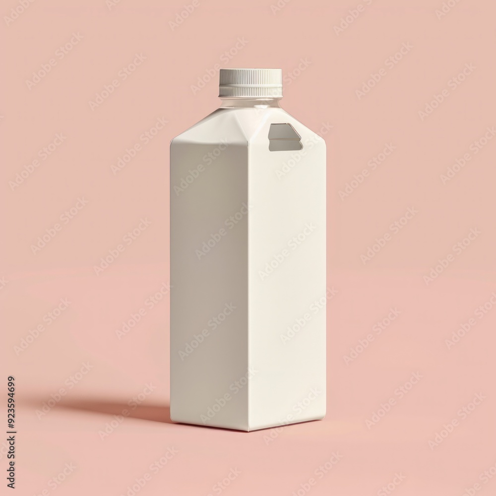 White milk pack, blank design packaging mockup, isolated on a white background White milk pack, blank design packaging mockup, isolated on a white background