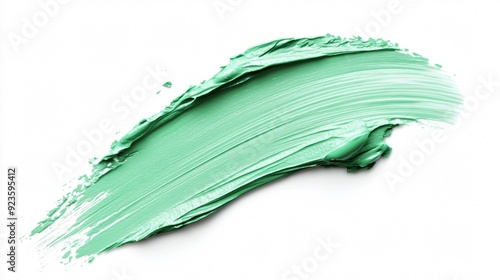 Green Color Correcting Concealer Stroke on White Background