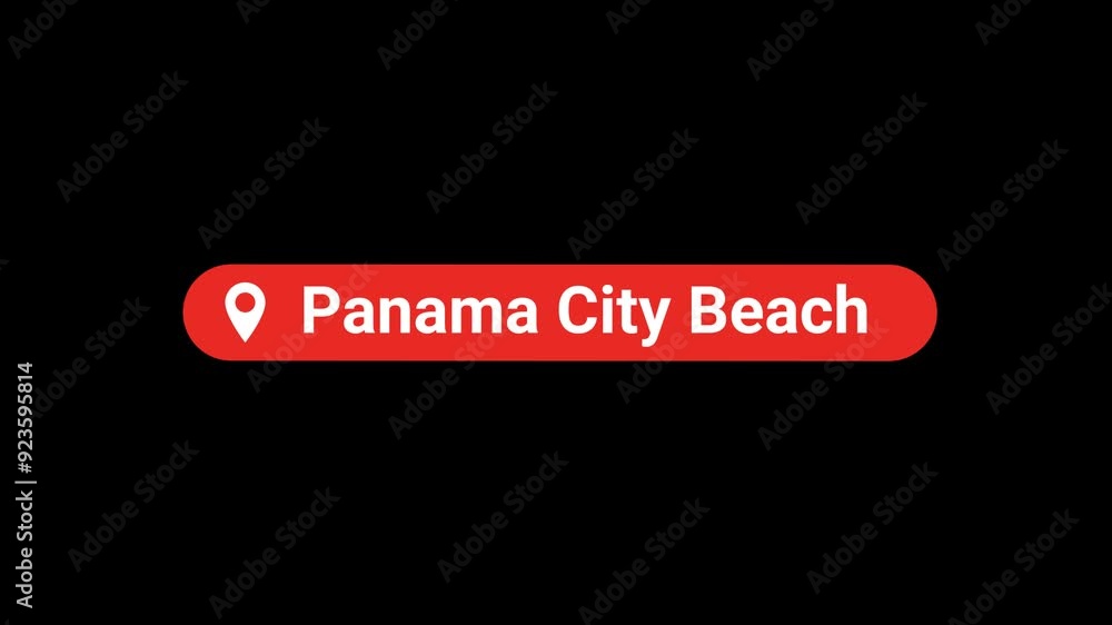 Panama City Beach Location title Animation Panama City Beach Location title Animation
