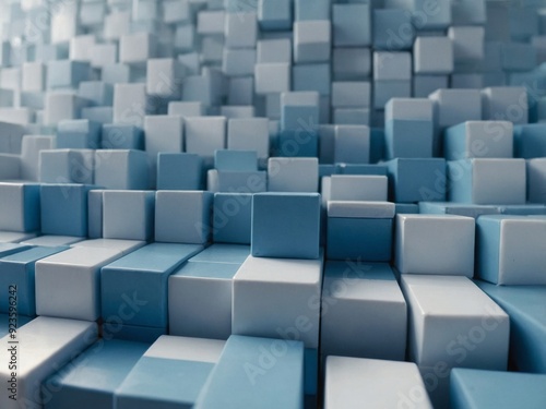 Wallpaper Mural abstract soft blue square Mordan background white, blue color geometric background with copy space Modern and minimal concept. Torontodigital.ca