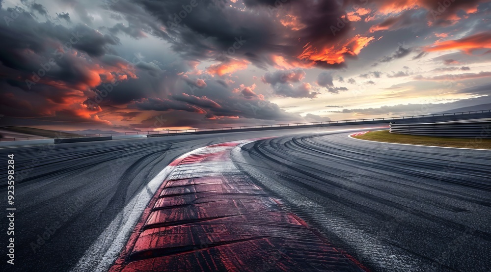 Naklejka premium driving on the highway at night