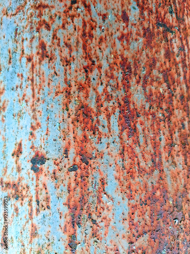 A Close Up of a Rusted Iron Metal Industrial Wall in An Abandoned Area