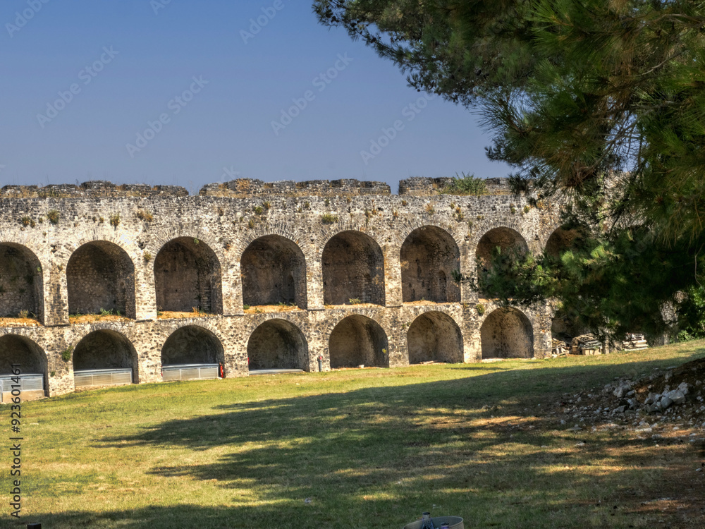 The old historical fortress is a tourist attraction. Greece