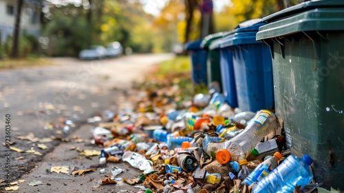 Obraz na płótnie Our recycling program promotes waste-to-biofuel, reducing landfill waste and raising environmental awareness. w salonie