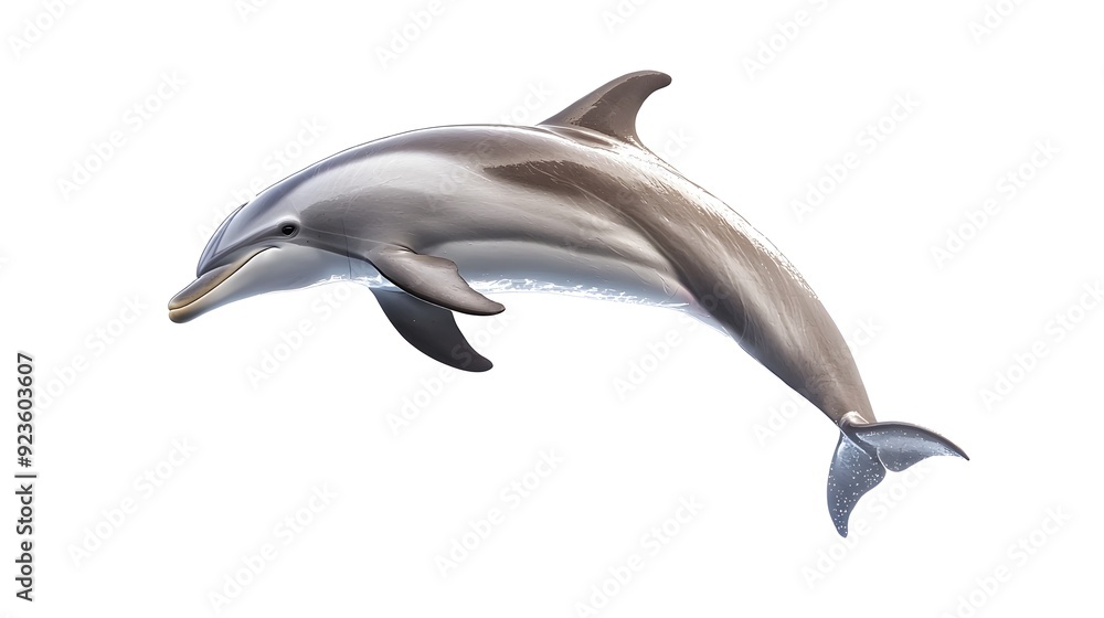 Playful Dolphin Leaping in Mid-air with Sleek Form and Joyful Nature Playful Dolphin Leaping in Mid-air with Sleek Form and Joyful Nature