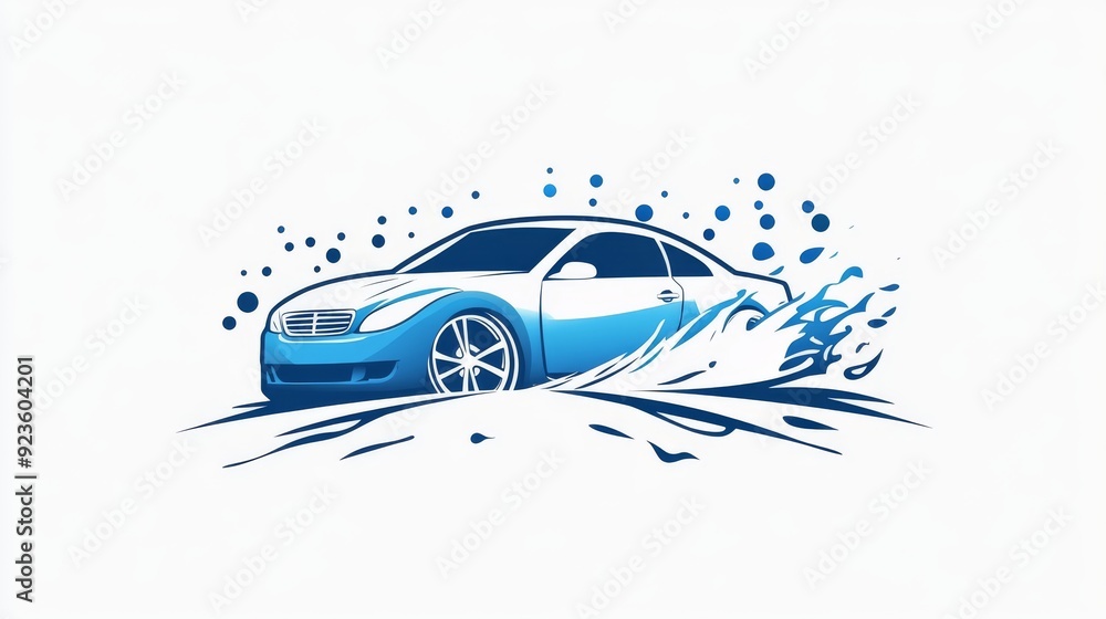 Vector template for car wash logo design on a white background. Vector template for car wash logo design on a white background.