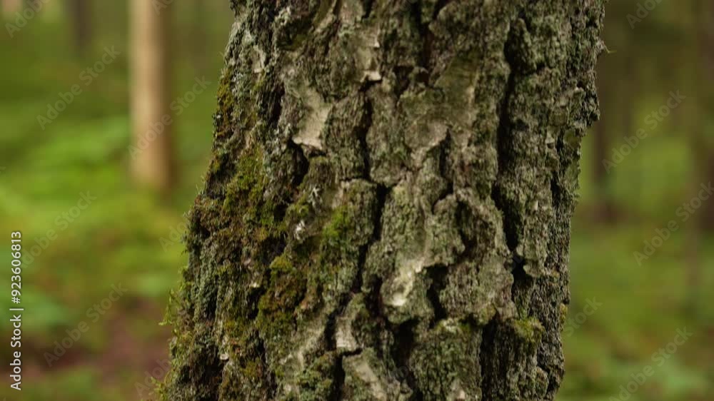 Birch tree bark with moss in a lush green forest, detailed close-up of birch natural textures in natural forest environment. Cinematic, 10 bit. Close-up of mossy birch tree bark in a moody forest. Birch tree bark with moss in a lush green forest, detailed close-up of birch natural textures in natural forest environment. Cinematic, 10 bit. Close-up of mossy birch tree bark in a moody forest.