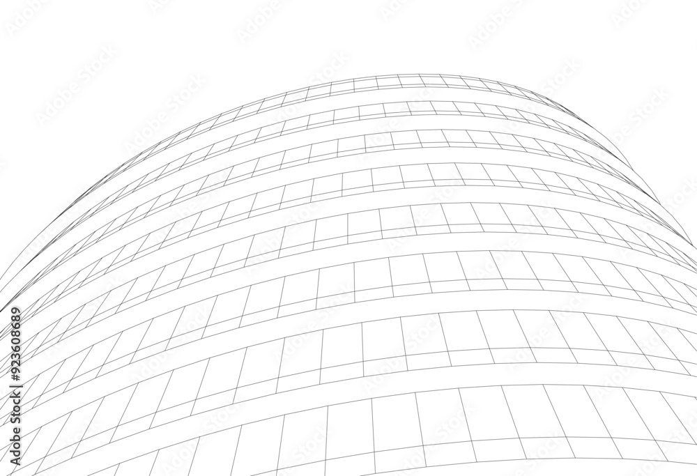 Fototapeta premium Abstract architectural drawing vector illustration