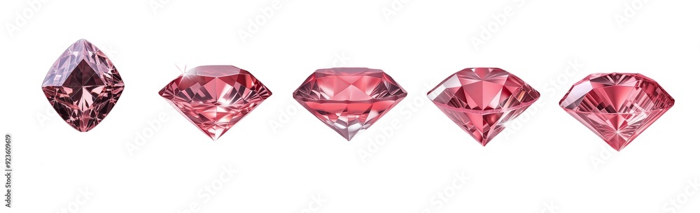 Fototapeta premium Pink diamond on a white background