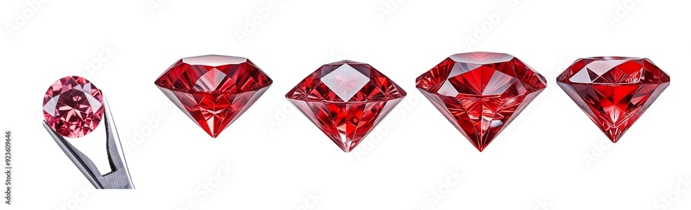 Red diamond isolated on white background Red diamond isolated on white background