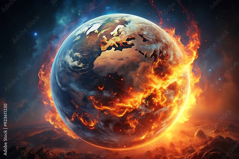 Global With Fire, Earth Falling Galaxy, Universal Space Background, Copy Space...,
Global With Fire, Earth Falling Galaxy, Universal Space Background, Copy Space...,