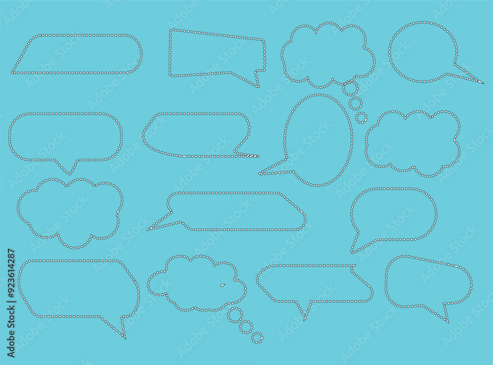 Speech Bubble set. Talk bubble. Blank empty vector white speech bubbles. Speak bubble text, cartoon chatting box, message box. Cartoon balloon word design
Speech Bubble set. Talk bubble. Blank empty vector white speech bubbles. Speak bubble text, cartoon chatting box, message box. Cartoon balloon word design