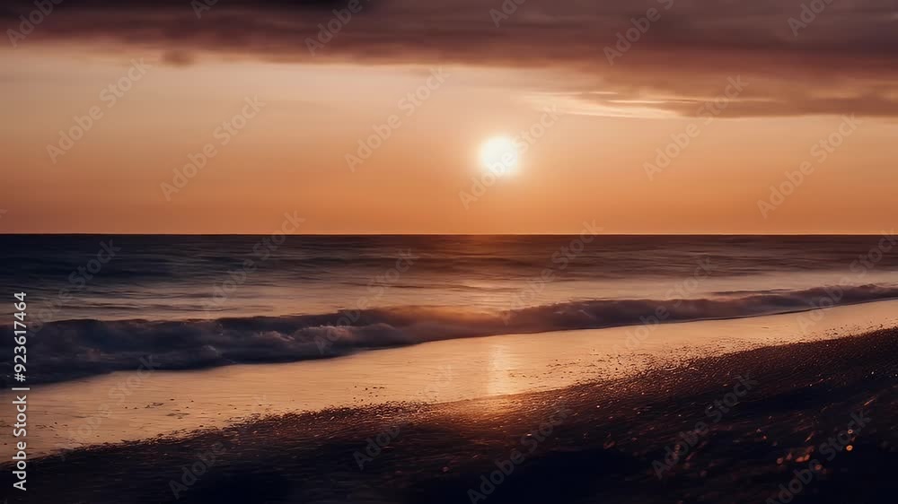 Meer Sonnenuntergang am Panorama Meer Sonnenuntergang am Panorama
