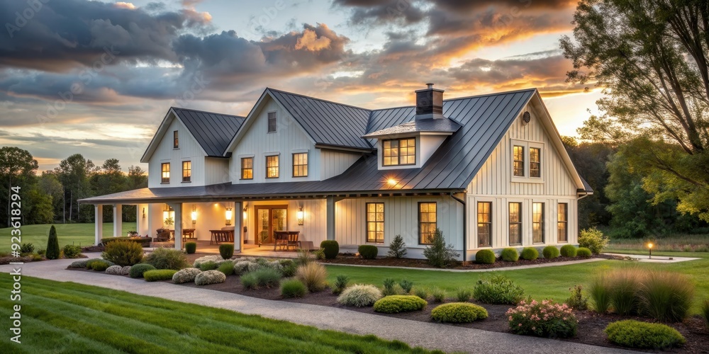 Charming modern farmhouse with sprawling landscape and rustic charm, farmhouse, modern, charming, rural, countryside Charming modern farmhouse with sprawling landscape and rustic charm, farmhouse, modern, charming, rural, countryside