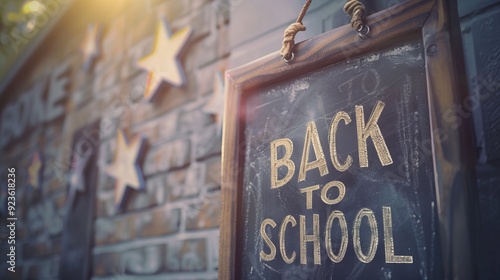 A chalkboard sign back to school