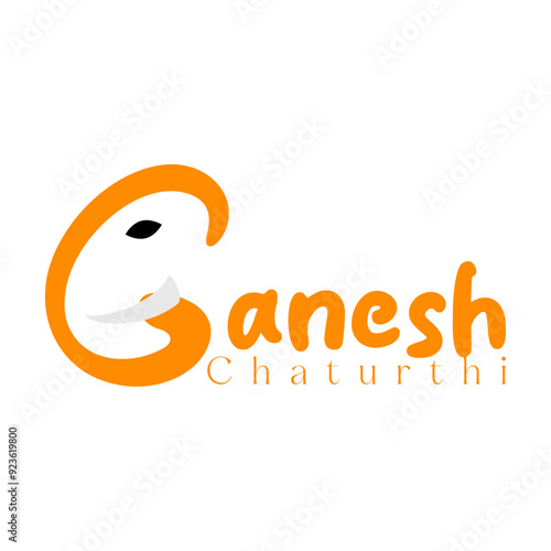 Ganesh Chaturthi creative text font.