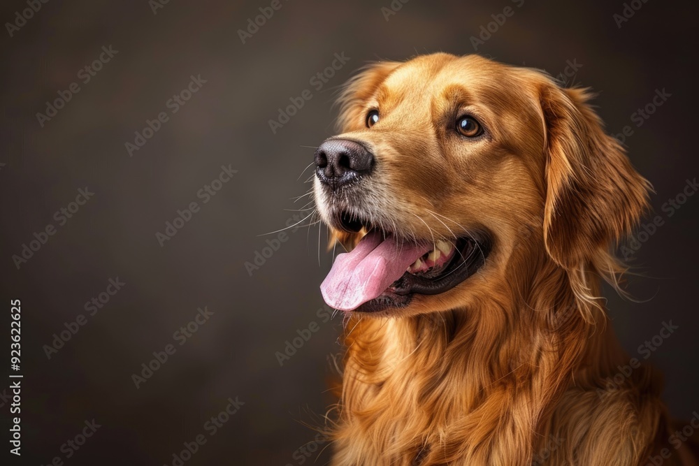 Dog portrait set against a simple background, providing room for creative enhancements Dog portrait set against a simple background, providing room for creative enhancements