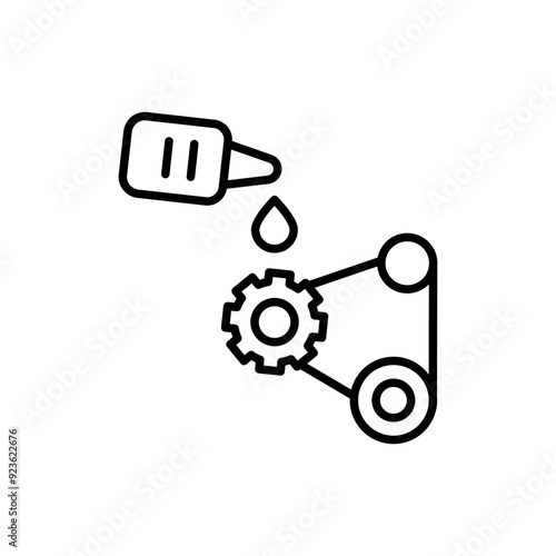Engine oil outline icons, minimalist vector illustration ,simple transparent graphic element .Isolated on white background