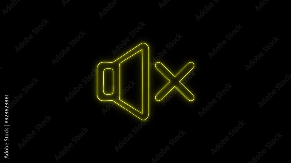 Audio Tool in Silence Icon - 4K Animated Design with Linear Symbol on Black Background Audio Tool in Silence Icon - 4K Animated Design with Linear Symbol on Black Background