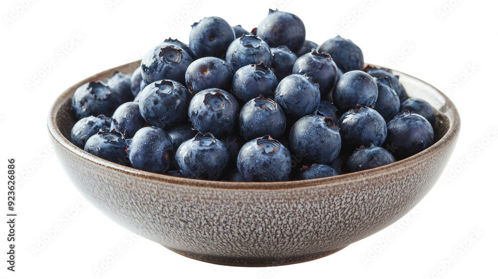 Ceramic bowl filled with fresh ripe blueberries on white background cut out isolated Transparent PNG Elements Ceramic bowl filled with fresh ripe blueberries on white background cut out isolated Transparent PNG Elements
