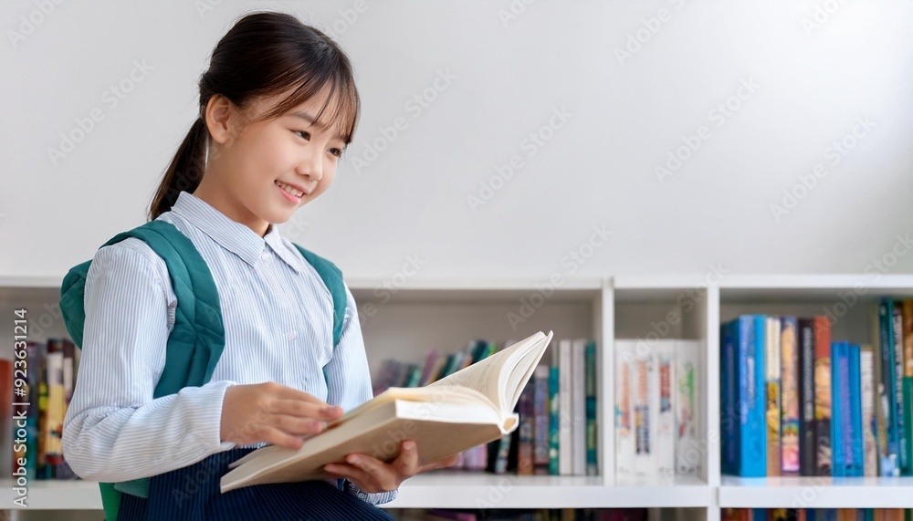 図書館で本を読んでいる少女(girl reading a book in the library)
図書館で本を読んでいる少女(girl reading a book in the library)