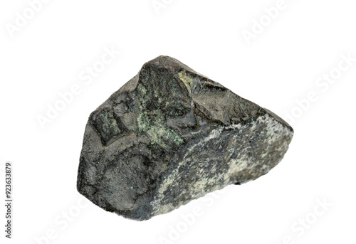 Copper ore nugget texture, rock fragment, mineral structure, raw material for metallurgy, natural geological form photo