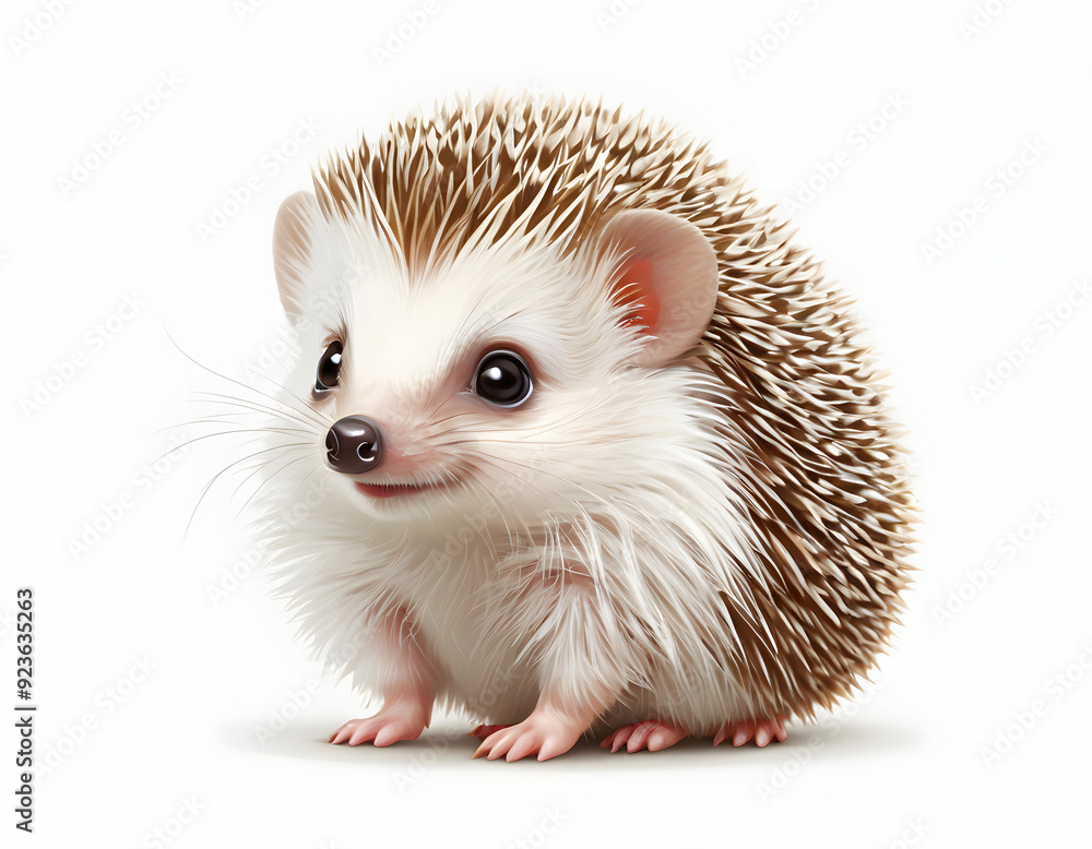 Obraz premium hedgehog on white background