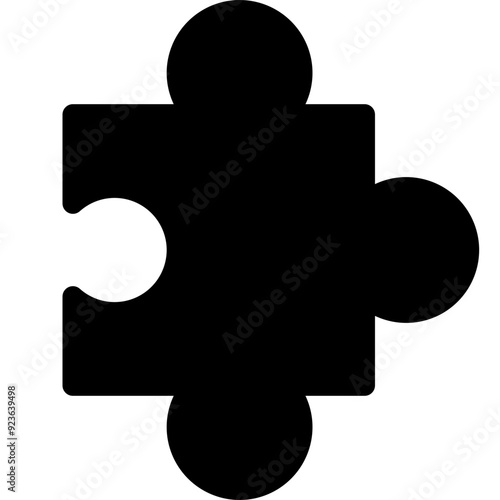 jigsaw black solid icon