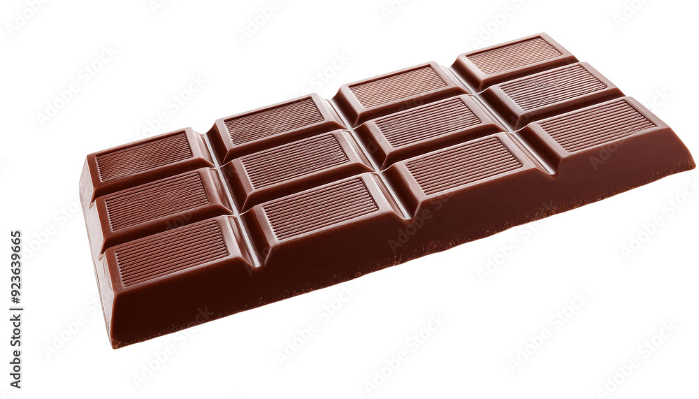 A solid milk chocolate bar with a segmented design, ready to be broken into pieces transparent background isolated PNG A solid milk chocolate bar with a segmented design, ready to be broken into pieces transparent background isolated PNG