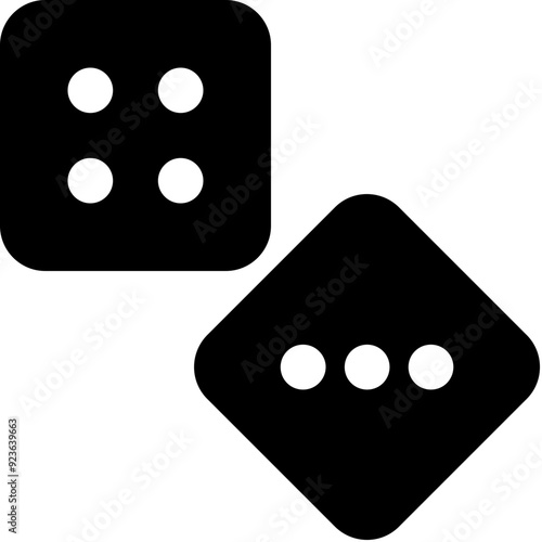 dice black solid icon