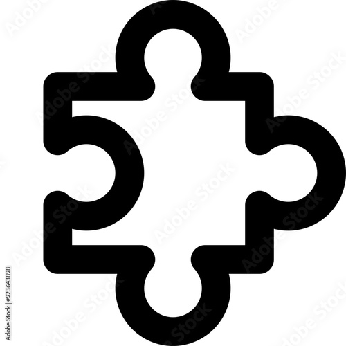 jigsaw black outline icon