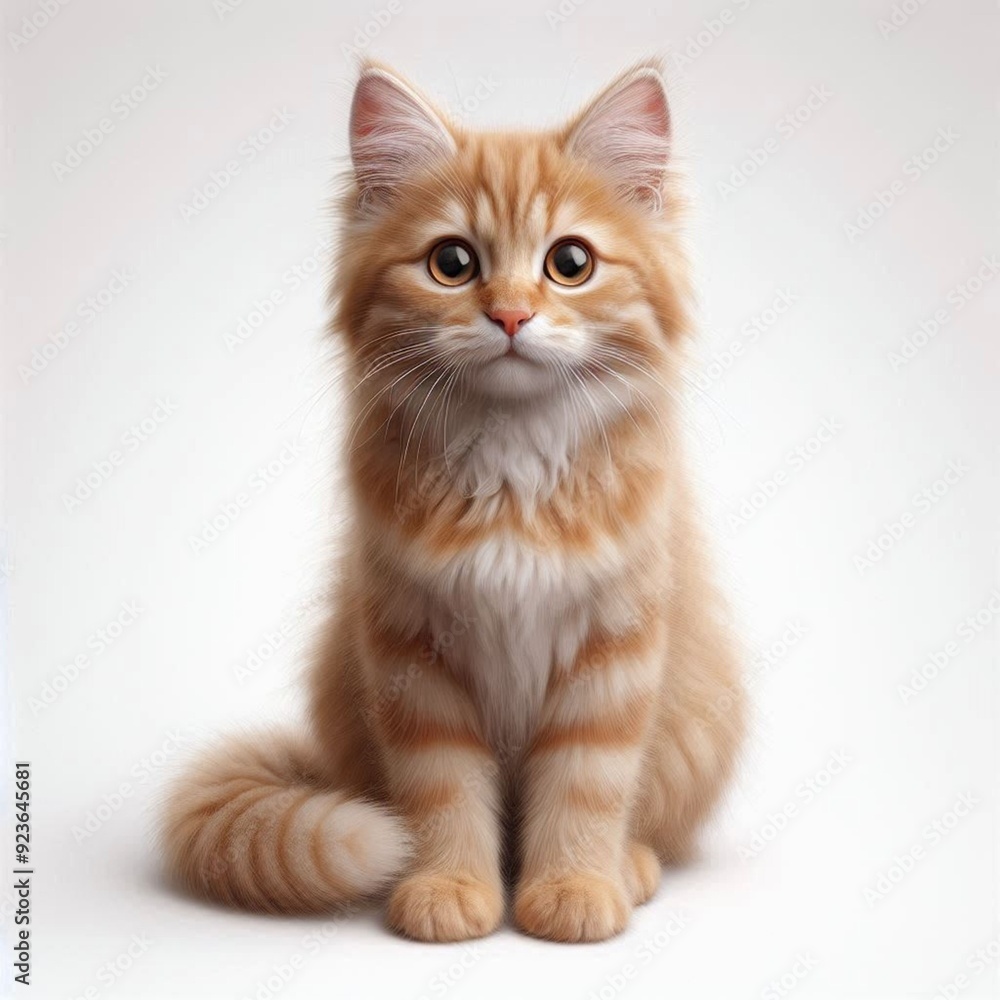 Realistic image of a cat, cat image on a transparent background Realistic image of a cat, cat image on a transparent background