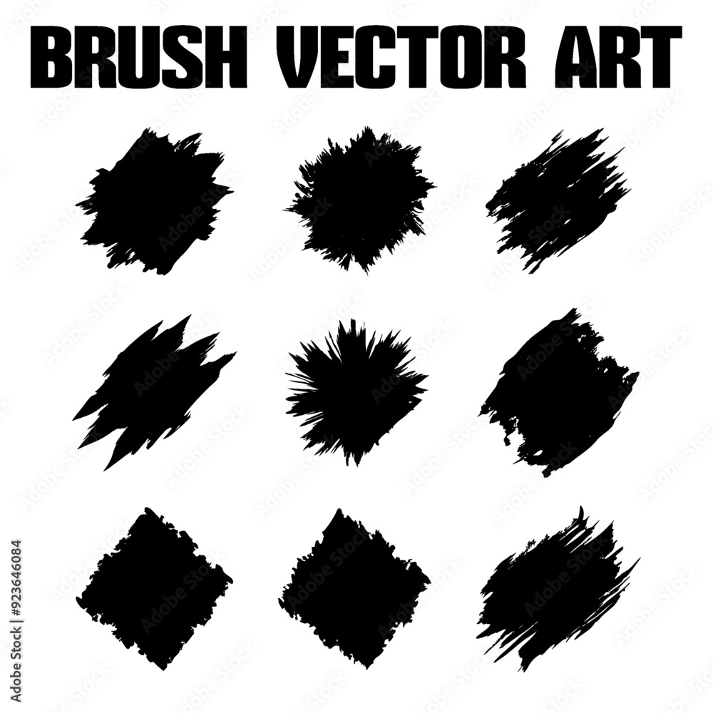 Vector texture collection with black abstract grunge brush style. Vector texture collection with black abstract grunge brush style.