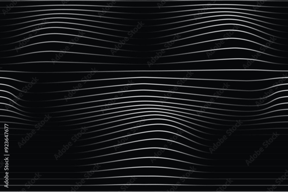 Lines abstract background black and colorful waves pattern. Abstract background. Optical illusion, wavy thin lines. Lines abstract background black and colorful waves pattern. Abstract background. Optical illusion, wavy thin lines.