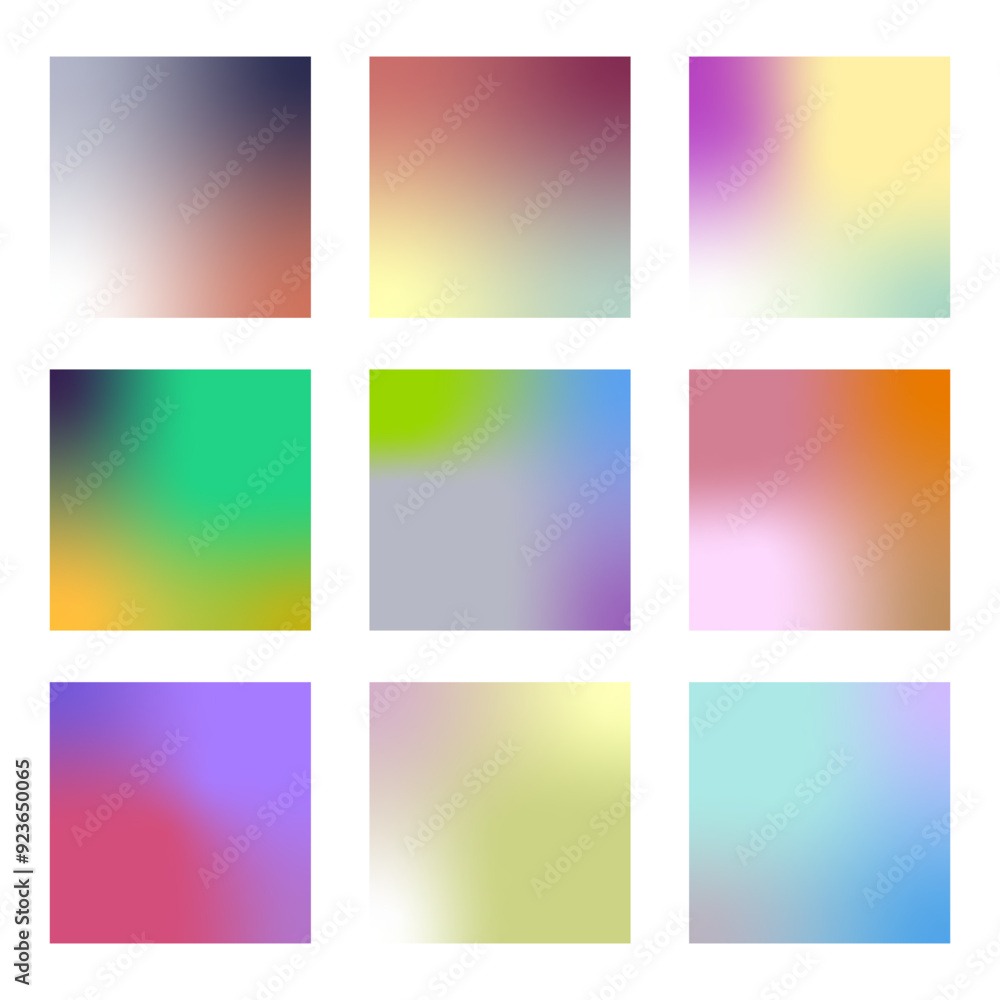 Gradient palette. Simple multicolored shapes in a gradient. Full color forms. Gradient palette. Simple multicolored shapes in a gradient. Full color forms.