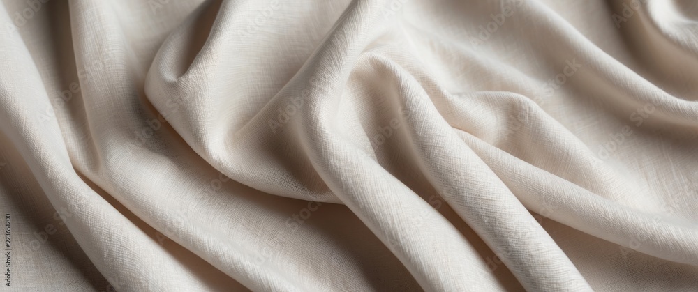 Wrinkled Off-White Fabric with Subtle Texture Wrinkled Off-White Fabric with Subtle Texture