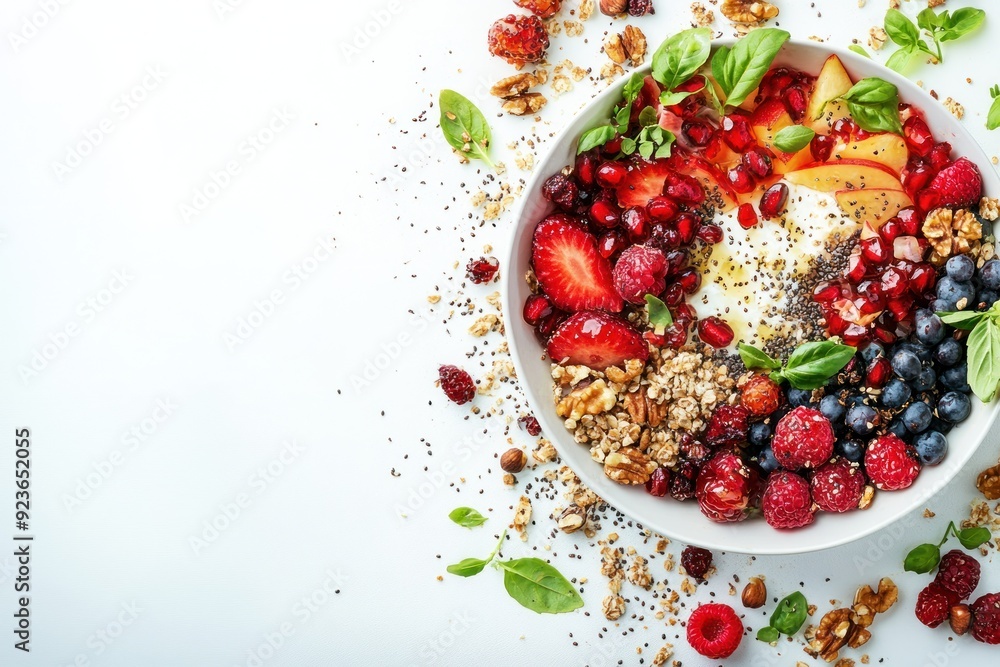 Yogurt Bowl with Berries, Pomegranate, and Granola Yogurt Bowl with Berries, Pomegranate, and Granola