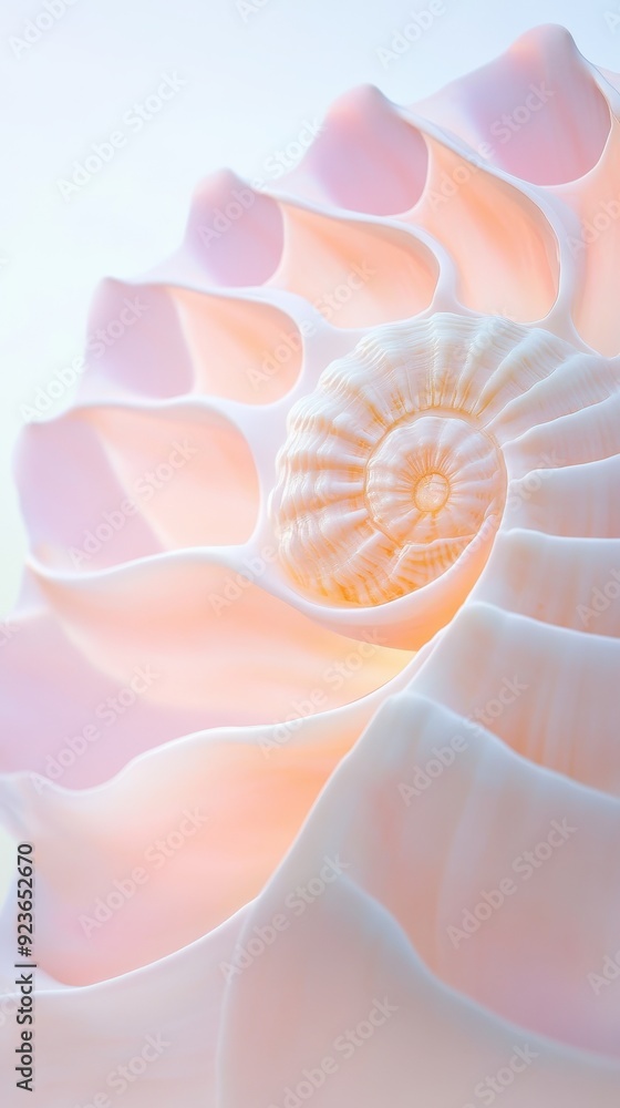 A close up of a shell with a spiral pattern A close up of a shell with a spiral pattern