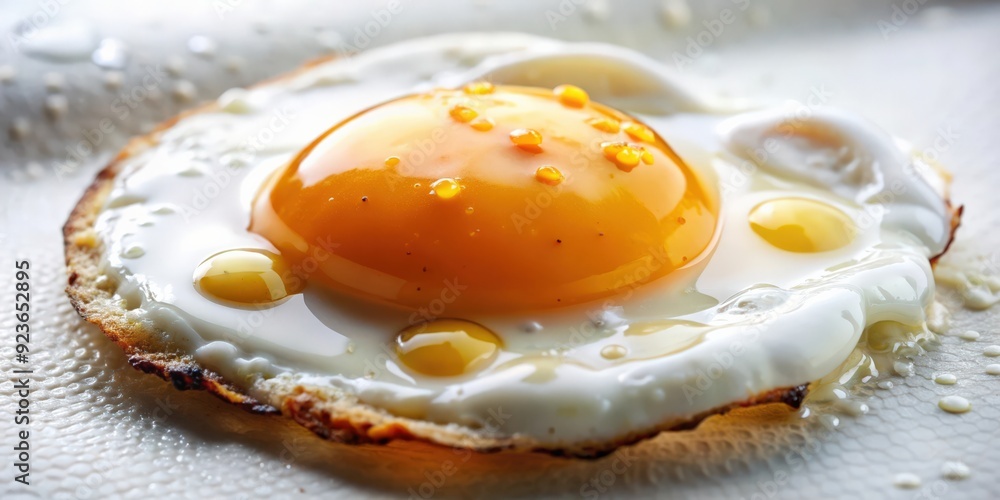 Close-up of a fried egg with a runny yolk, breakfast, food, fried, sunny side up, delicious, cooking, isolated, breakfast Close-up of a fried egg with a runny yolk, breakfast, food, fried, sunny side up, delicious, cooking, isolated, breakfast