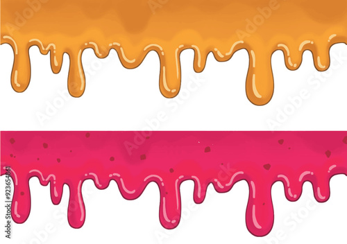 Colorful and delicious jam and sauce patterns